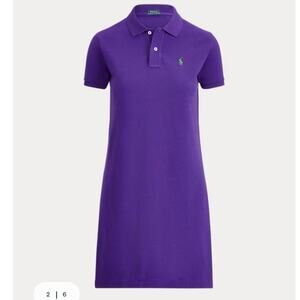 NWOT Women’s Polo Ralph Lauren Cotton Mesh Polo Dress in Chalet Purple SZ XS